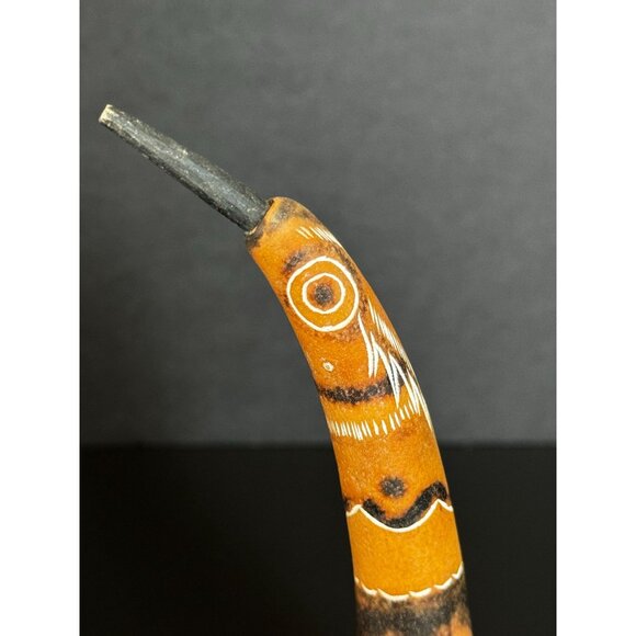 Hand-Carved Gourd Bird Figurine With Intricate Designs - Picture 5 of 14